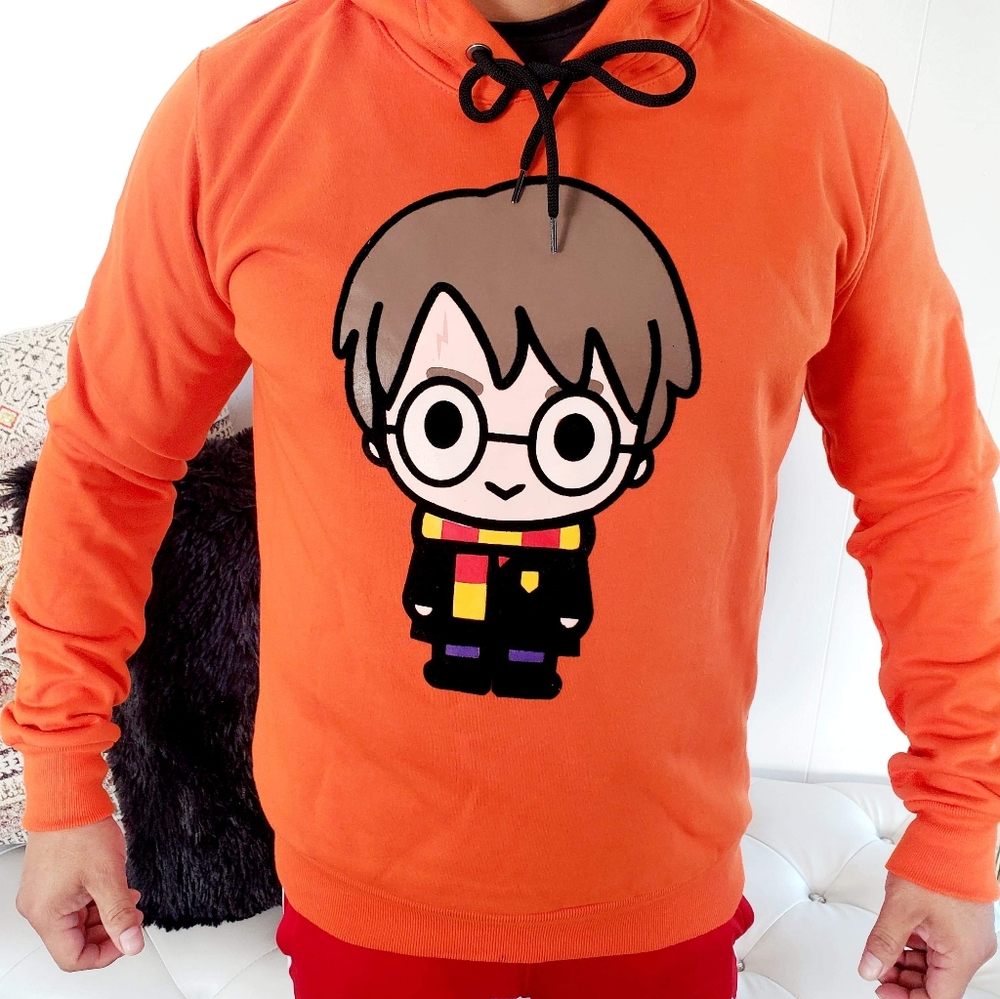 Harry Potter orange graphic hooded sweater